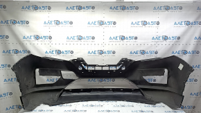 Bare front bumper Nissan Rogue 17-20 green, scratches, non-factory holes