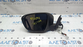 Left side mirror assembly for Nissan Rogue 17-20, 15 pins, heated, turn signal, camera, green