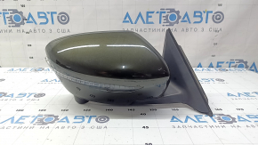 Right side mirror assembly for Nissan Rogue 17-20, 15 pins, heated, turn signal, camera, green