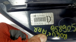 Nissan Rogue 17-20 right outer fender light has scratches and a missing piece of glass.