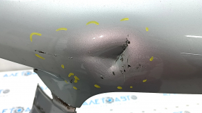 Front bare bumper for Porsche Cayenne 19-23 with parking sensors and without Park Assist, Base, silver, tear, dent, scratches, crack, non-standard holes