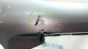 Front bare bumper for Porsche Cayenne 19-23 with parking sensors and without Park Assist, Base, silver, tear, dent, scratches, crack, non-standard holes