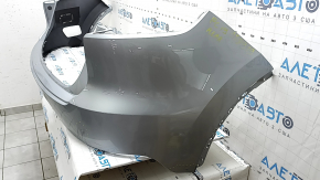 Rear bumper, bare, Porsche Cayenne 19-23, without Park Assist, silver, dented, cracked, scratched