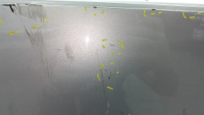 Rear bumper, bare, Porsche Cayenne 19-23, without Park Assist, silver, dented, cracked, scratched