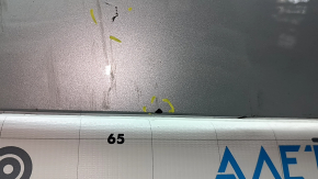 Rear bumper, bare, Porsche Cayenne 19-23, without Park Assist, silver, dented, cracked, scratched