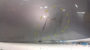 Rear bumper, bare, Porsche Cayenne 19-23, without Park Assist, silver, dented, cracked, scratched