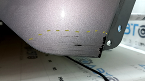 Rear bumper, bare, Porsche Cayenne 19-23, without Park Assist, silver, dented, cracked, scratched