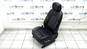 Driver's seat for a Porsche Cayenne 19-23 with airbag, electric, heated, ventilated, black leather with perforation, Comfort, dented, scratches on the back, needs cleaning