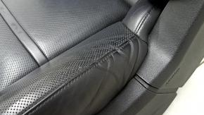Driver's seat for a Porsche Cayenne 19-23 with airbag, electric, heated, ventilated, black leather with perforation, Comfort, dented, scratches on the back, needs cleaning