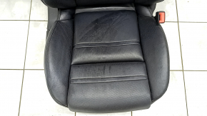 Passenger seat for Porsche Cayenne 19-23 with airbag, electric, heated, ventilated, black leather with perforation, Comfort, cleanable