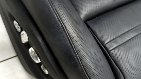 Passenger seat for Porsche Cayenne 19-23 with airbag, electric, heated, ventilated, black leather with perforation, Comfort, cleanable
