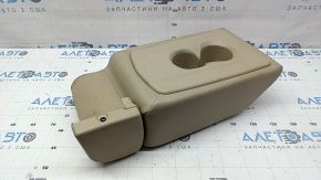 Rear seat armrest, 2nd row, Nissan Rogue 17-20, beige leather, with cup holders