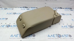Rear seat armrest, 2nd row, Nissan Rogue 17-20, beige leather, with cup holders