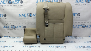 Rear seat backrest, 2nd row, left, Nissan Rogue 17-20, beige leather, perforated, with belt