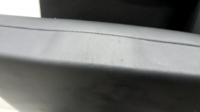 Rear seat backrest, 2nd row, left, Porsche Cayenne 19-26, with airbag, black perforated leather, Comfort, with runners and a black seat belt, heated, dented, scratches