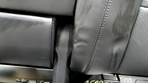 Rear seat backrest, 2nd row, left, Porsche Cayenne 19-26, with airbag, black perforated leather, Comfort, with runners and a black seat belt, heated, dented, scratches