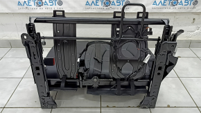 Rear seat backrest, 2nd row, left, Porsche Cayenne 19-26, with airbag, black perforated leather, Comfort, with runners and a black seat belt, heated, dented, scratches
