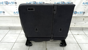 Rear seat backrest, 2nd row, left, Porsche Cayenne 19-26, with airbag, black perforated leather, Comfort, with runners and a black seat belt, heated, dented, scratches