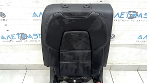 Rear seat backrest, 2nd row, right, Porsche Cayenne 19-26, with airbag, black leather with perforation, Comfort, with runners, heated, scratches