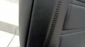 Rear seat backrest, 2nd row, right, Porsche Cayenne 19-26, with airbag, black leather with perforation, Comfort, with runners, heated, scratches