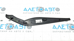 Black center console insert, left side, Porsche Cayenne 19-23