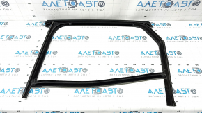Rear left door glass seal for Porsche Cayenne 19-26 with upper molding, gloss black
