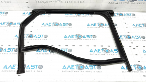 Porsche Cayenne 19-26 rear right door glass seal with upper molding, gloss black
