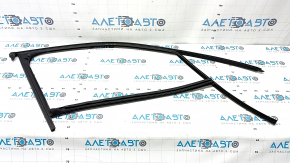 Glass seal with molding for the front left door of a Porsche Cayenne 19-26, gloss black