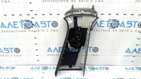 Left center pillar trim, belt, Porsche Cayenne 19-23, black, under the deflector, worn