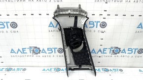 Right center pillar trim, belt, Porsche Cayenne 19-23, black, under the deflector, worn