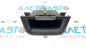 Front center console pocket for Porsche Cayenne 19-23, black, bumpers
