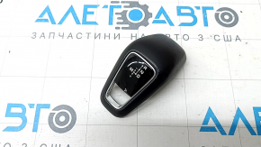 Gear knob cover for Porsche Cayenne 19-23, black leather, bumpers