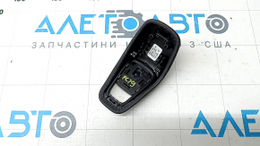 Gear knob cover for Porsche Cayenne 19-23, black leather, bumpers