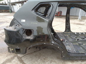 Quarter wing rear right Nissan Rogue 14-20 under BSM, on the body, green, pokes