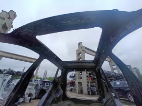Metal roof for Nissan Rogue 14-20 with panoramic windows, mounted on the body, with a bumper
