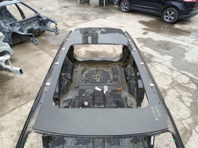 Metal roof for Nissan Rogue 14-20 with panoramic windows, mounted on the body, with a bumper