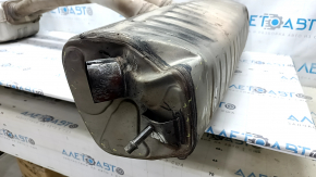 The exhaust pipe, the middle part with the barrel of the Porsche Cayenne 19-26 3.0T, is dented, torn