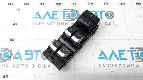 Front left window lift control for Kia Sportage 17-22, black with chrome, 1 auto down