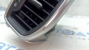 Right passenger front panel air vent deflector Kia Sportage 20-22, black with chrome trim, scratches