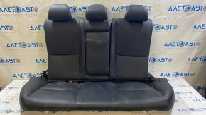 Rear seats, 2nd row, Infiniti Q50 14-16, black leather, split backrest for dry cleaning, dented, without side bolsters