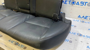 Rear seats, 2nd row, Infiniti Q50 14-16, black leather, split backrest for dry cleaning, dented, without side bolsters