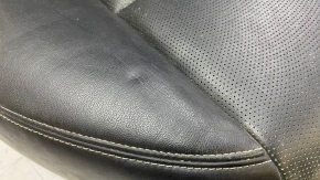 Rear seats, 2nd row, Infiniti Q50 14-16, black leather, split backrest for dry cleaning, dented, without side bolsters