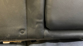 Rear seats, 2nd row, Infiniti Q50 14-16, black leather, split backrest for dry cleaning, dented, without side bolsters