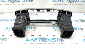 Front panel center trim with deflectors for Kia Sportage 20-22 for 8" display, black with chrome trim, scratches