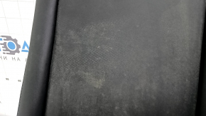 Left rear seat back for a 2021 Ford Bronco Sport without an airbag, with an armrest and seat belt, black and dark gray leather combination, dry-cleanable, two mat fastening rivets are torn off.