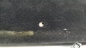 Left rear seat back for a 2021 Ford Bronco Sport without an airbag, with an armrest and seat belt, black and dark gray leather combination, dry-cleanable, two mat fastening rivets are torn off.