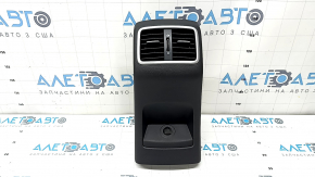 Rear center console trim with air vent deflector for Kia Sportage 17-22, black, without cigarette lighter, scratches