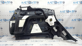Right arch trim for a 2021-2026 Ford Bronco Sport, black, with hooks, worn, ready for dry cleaning
