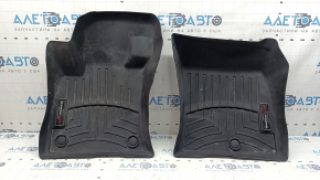 A set of floor mats for the Ford Bronco Sport 21-26, rubber, and plastic, black, WeatherTech