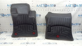 A set of floor mats for the Ford Bronco Sport 21-26, rubber, and plastic, black, WeatherTech
